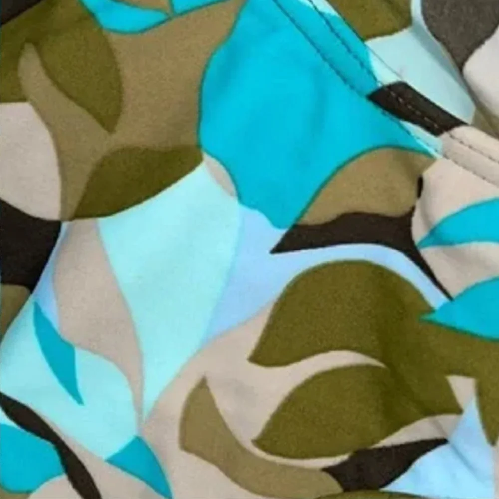NWT Size XL Freya 9798JU Jungle Print Bikini Brief in Panama Cooler Aqua Camo